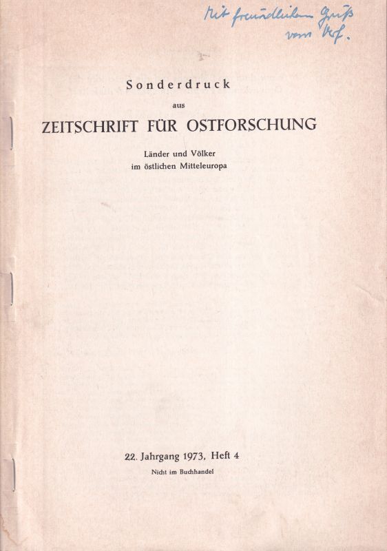 Rautenberg,Wilhelm  Zeitschrift für Ostforschung 