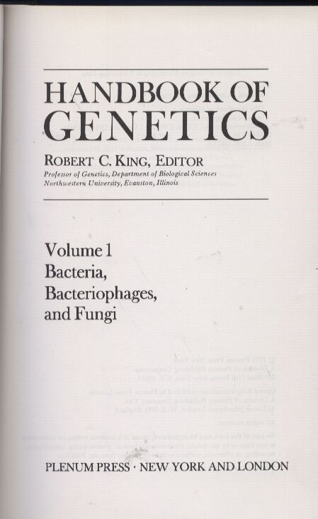 King,Robert C.  Handbook of Genetics Volume 1 - 5 (5 Bände) 