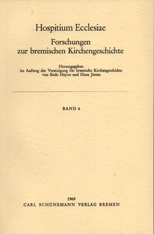 Heyne,Bodo+Hans Jessen  Hospitium Ecclesiae (Bd. 6) 