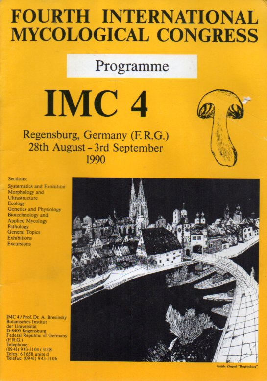 Fourth International Mycological Congress  IMC 4 Regensburg,28th August-3rd September 1990 