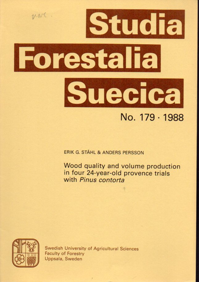 Stahl,Erik G.+Anders Persson  Wood quality and volume production in four 24-year-old provence trials 