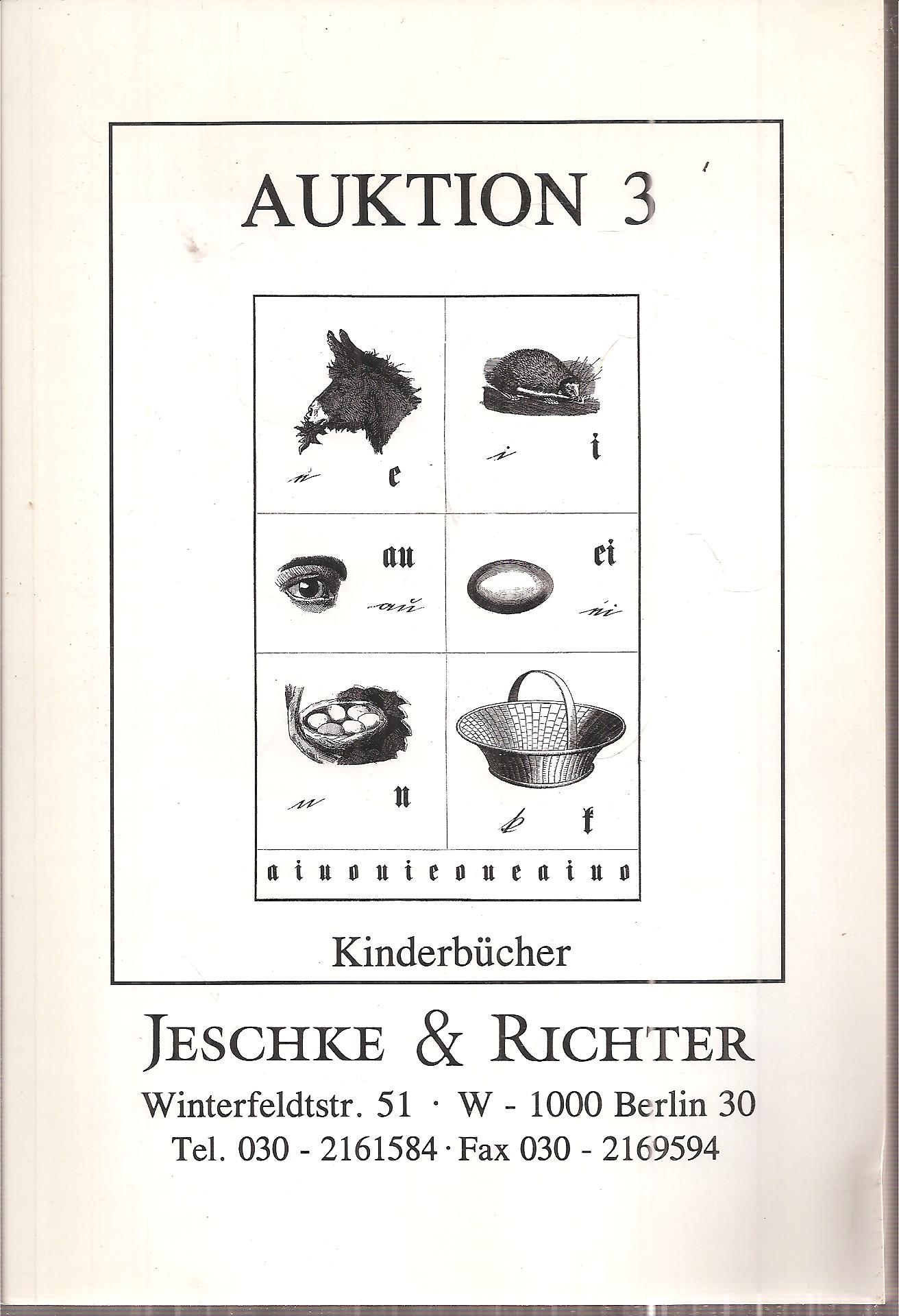 Jeschke und Richter  Auktion 3 Kinderbücher 