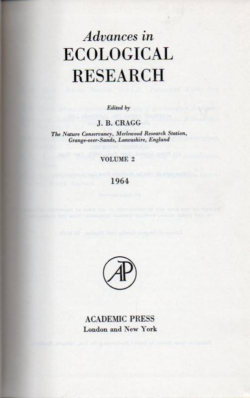 Cragg,J.B.  Advances in Ecological Research Volume 2 