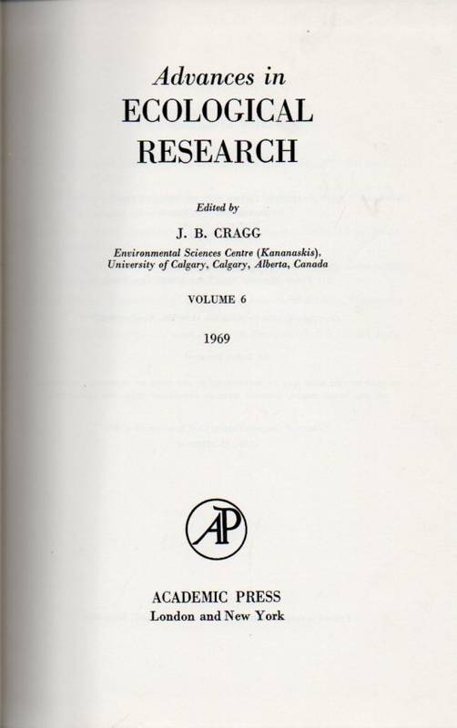 Cragg,J.B.  Advances in Ecological Research Volume 6 