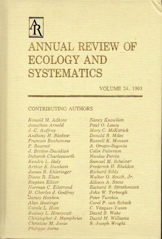Annual Review of Ecology and Systematics  Vol. 24. 1993 