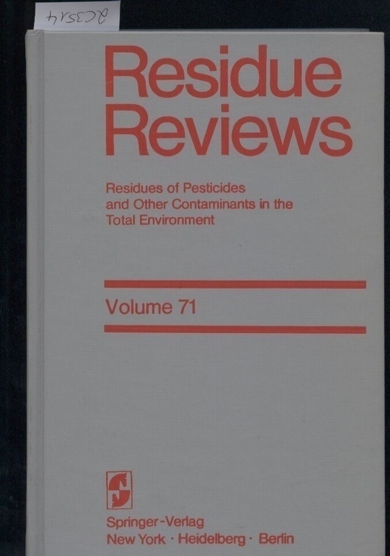 Residue Reviews  Volume 71 