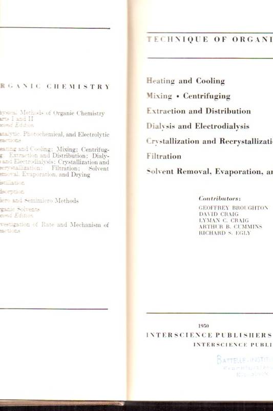 Broughton,Geoffrey and David Craig and other  Heating and Cooling Mixing Centrifuging Extraction and Distribution 