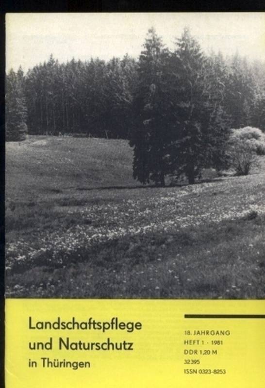 Landschaftspflege und Naturschutz in Thüringen  Landschaftspflege und Naturschutz in Thüringen 18. Jahrgang 1980 
