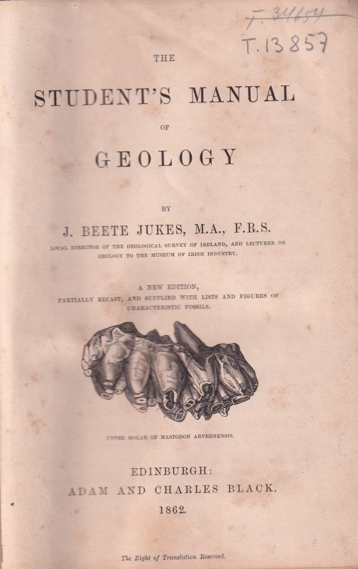 Jukes,J.Beete  The Student's Manual of Geology 
