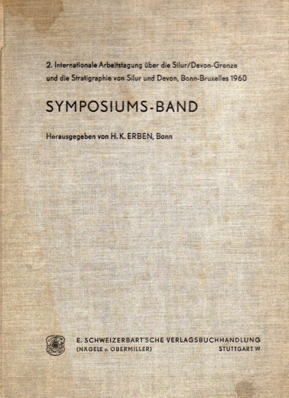Erben,H.K.(Hsg.)  Symposiums-Band(2.Internationale Arbeitstagung über die 