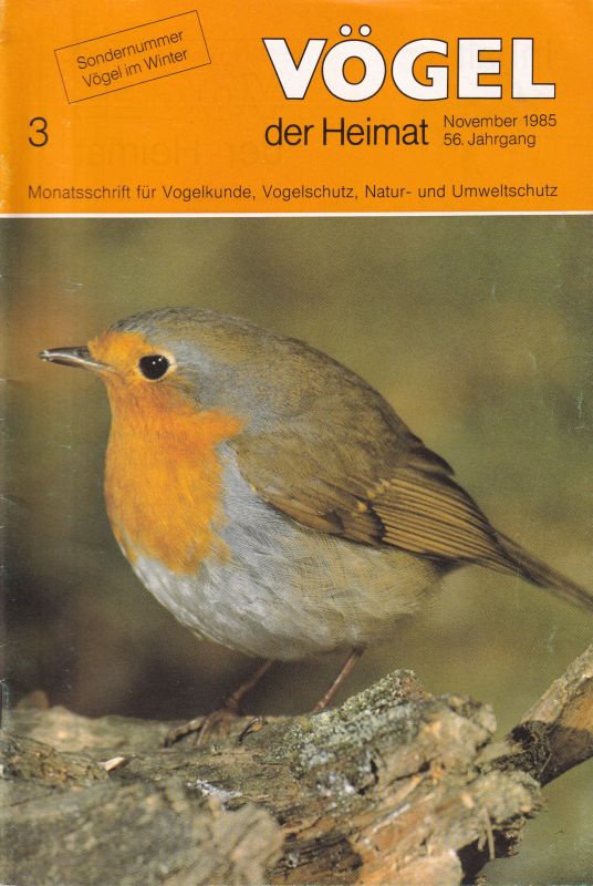 Vögel der Heimat  Vögel der Heimat 56.Jahrgang 1985 Heft 3,4 und 6 bis 12 (7 Hefte) 