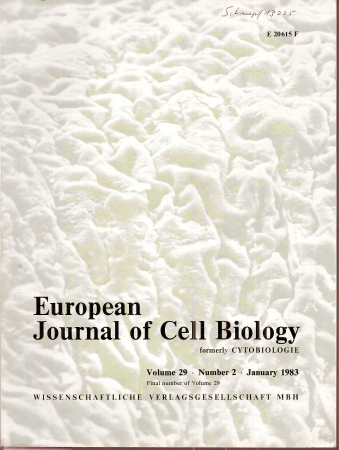 European Journal für Cell Biology  European Journal für Cell Biology Volume 29, Number 2, January 1983 