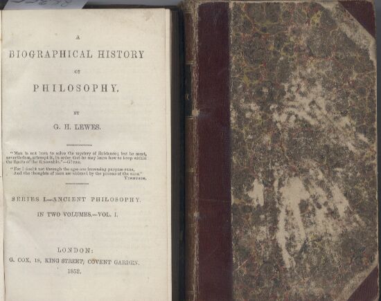 Lewes,G.H.  A Biographical History of Philosophy 