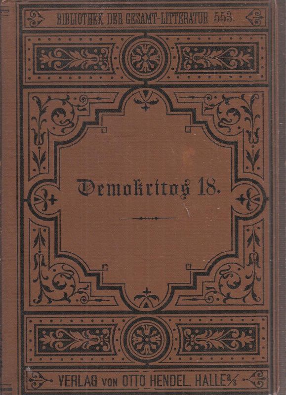 Demokritos (Karl Julius Weber)  Demokritos XVIII 