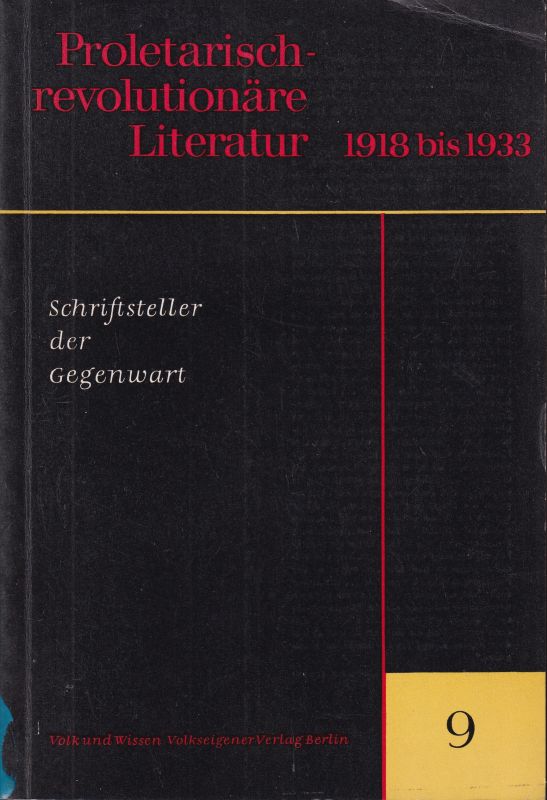 Böttcher,Kurt  Proletarisch-revolutionäre Literatur 1918 bis 1933 