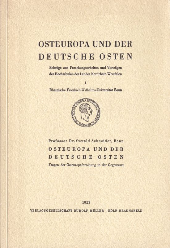 Schneider,Oswald  Osteuropa und der Deutsche Osten 