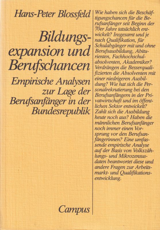 Blossfeld,Hans-Peter  Bildungsexpansion und Berufschancen 