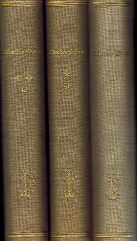 Stuckert,Franz  Theodor Storm Werke Novellen Band 1 bis 3 (3 Bände) 