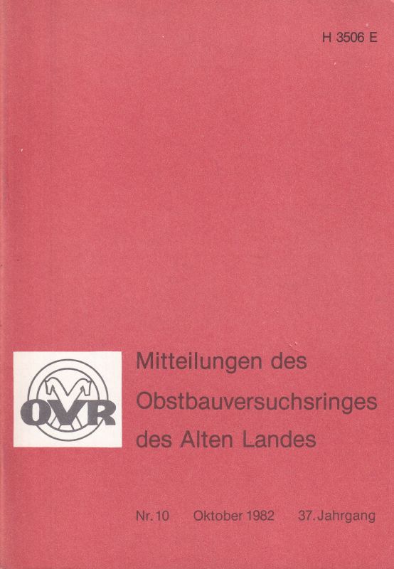 Obstbauversuchsring des Alten Landes  Mitteilungen nr.10.Oktober 1982 