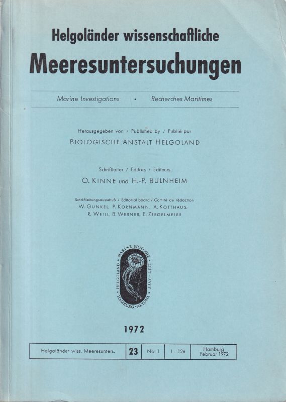 Kinne,O.+H.-P.Bulnheim  Helgoländer wissenschaftliche Meeresuntersuchungen 
