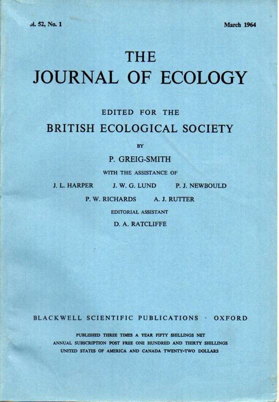 Journal of Ecology,The  Jahrgang 1964.Vol.52. No.1,2 und 3 