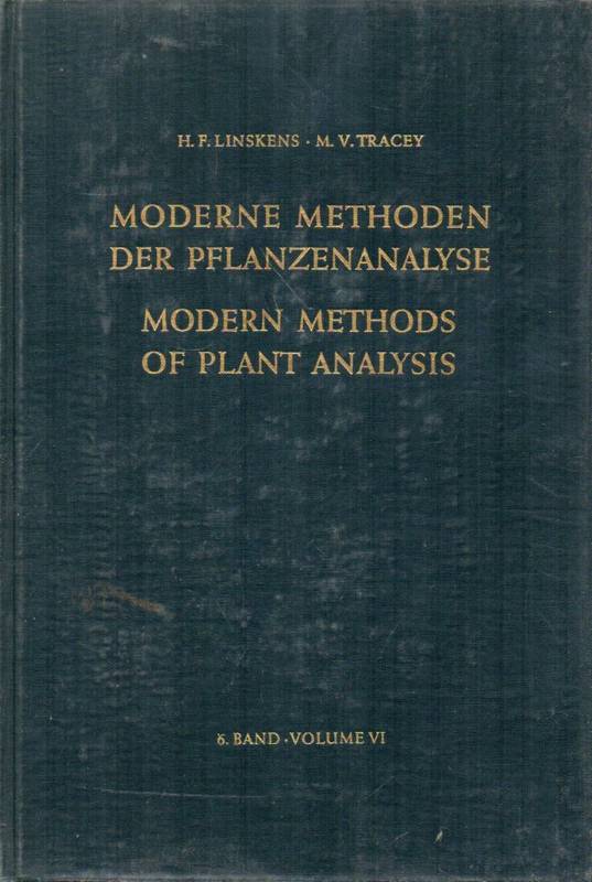 Paech,K.+M.V.Tracey  Moderne Methoden der Pflanzenanalyse.6.Band 