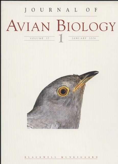 Journal of Avian Biology 1  Journal of Avian Biology Volume 37. January 2006 