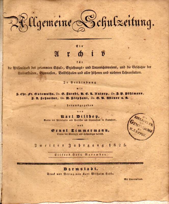 Allgemeine Schulzeitung  2.Jahrgang 1825.11.Heft 