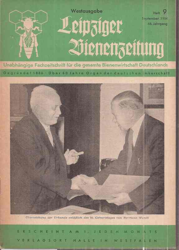 Leipziger Bienenzeitung  Leipziger Bienenzeitung 68.Jahrgang 1954 Heft 9 (1 Heft) 