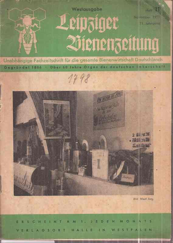 Leipziger Bienenzeitung  Leipziger Bienenzeitung 71.Jahrgang 1957 Heft 11 (1 Heft) 