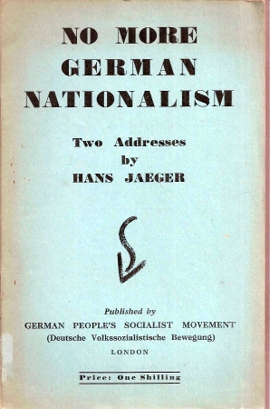Jaeger,Hans  No more German Nationalism 