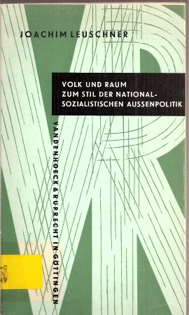 Leuschner,Joachim  Volk und Raum 