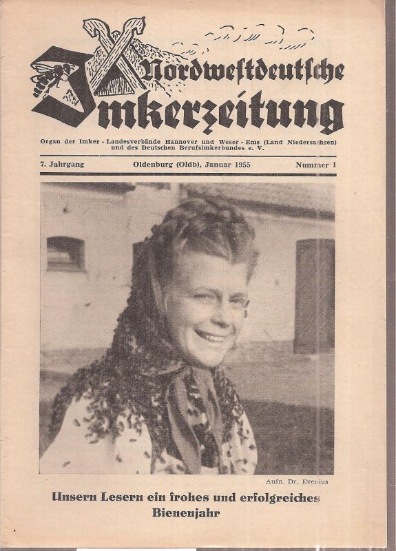 Nordwestdeutsche Imkerzeitung  Nordwestdeutsche Imkerzeitung 7.Jahrgang 1955 Nr. 1 bis 12 (12 Hefte) 