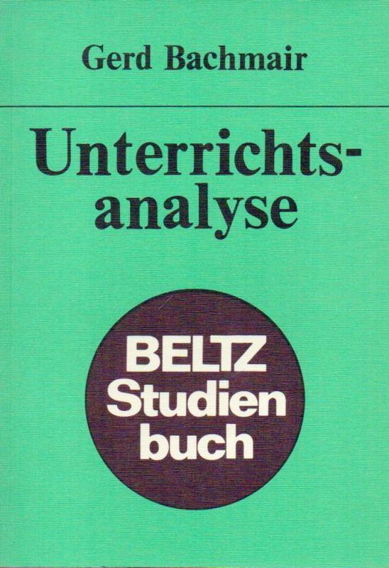 Bachmair,Gerd  Unterrichtsanalyse 