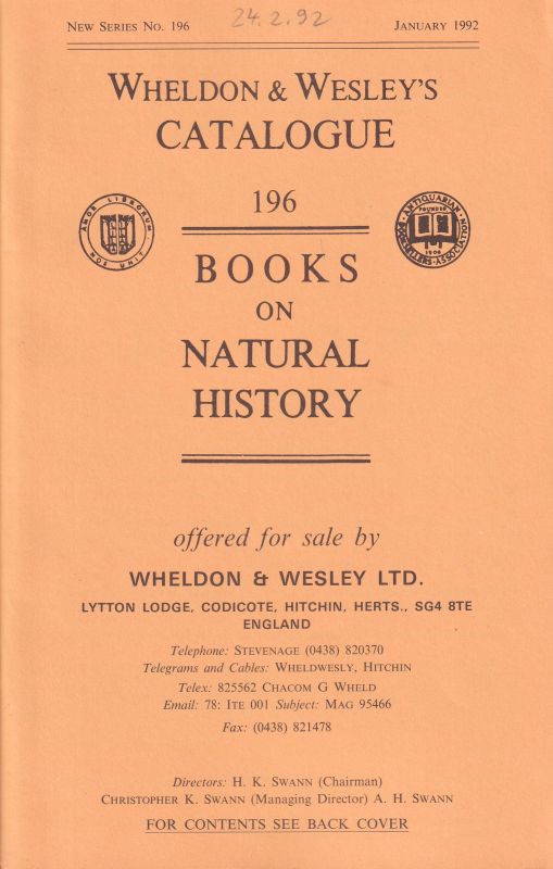Wheldon & Wesley Ltd.  Wheldon & Wesley's Catalogue 196 bis 200 (5 Catalogue) 