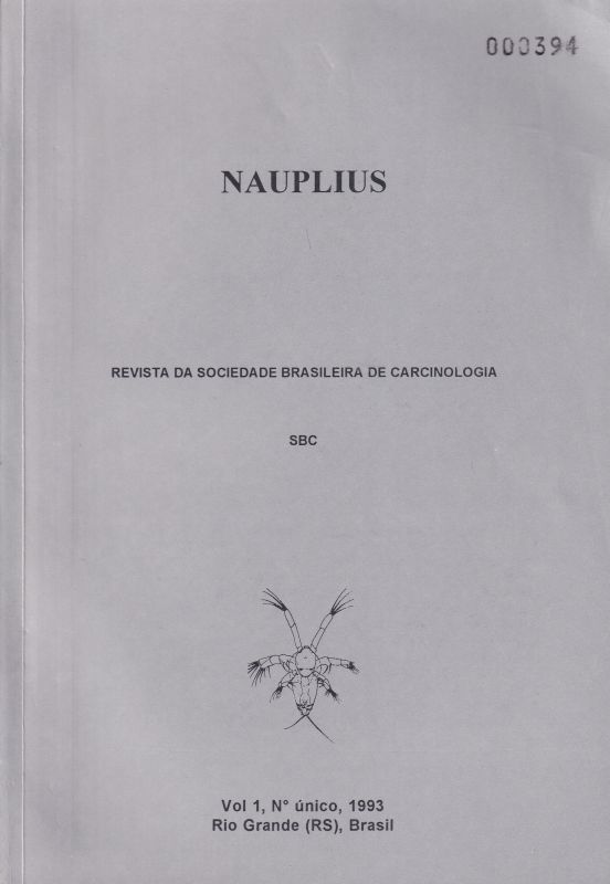 Boxshall,Geoffrey A.  Nauplius Vol. 1, No unico 1993 