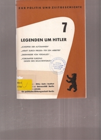 Winkler,Hans-Joachim  Legenden um Hitler 