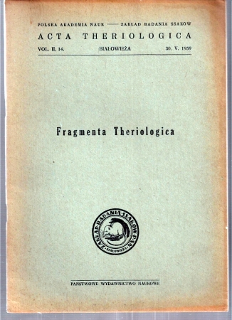 Acta Theriologica  Fragmenta Theriologica 