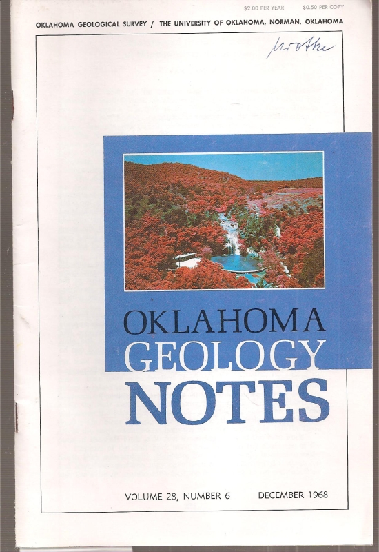 Oklahoma Geological Survey  Oklahoma Geology Notes Volume 28,Number 6,December 1968 