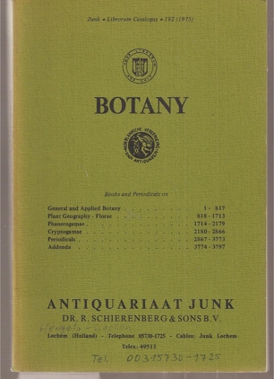 Antiquariaat Junk  Botany 