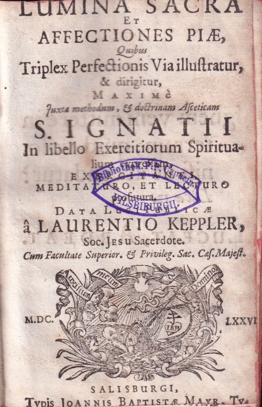 Keppler,Laurentio  Lumina Sacra et Affectiones Piae 