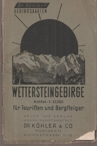 Köhler  Dr.Köhler`s Gebirgskarten Wettersteingebirge für Touristen 