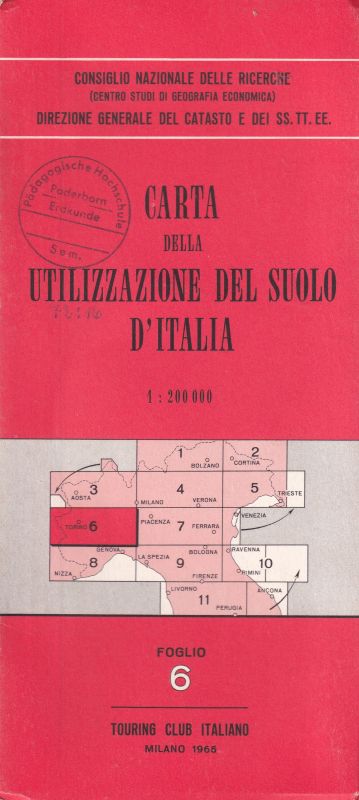 Touring Club Italiano  Carta della Utilizzazione del Suolo D'Italia 