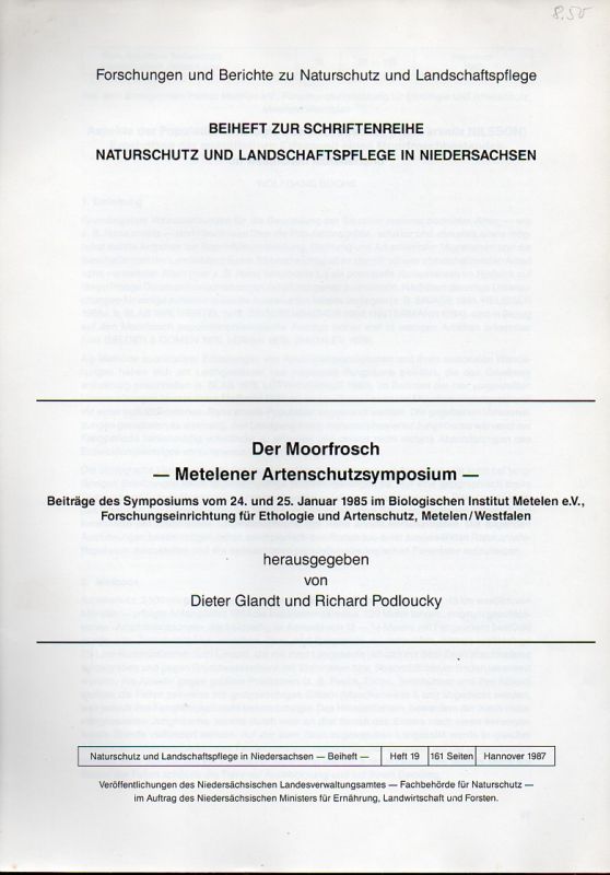 Büchs,Wolfgang  Aspekte der Populationsökologie des Moorfrosches (Rana arvalis 