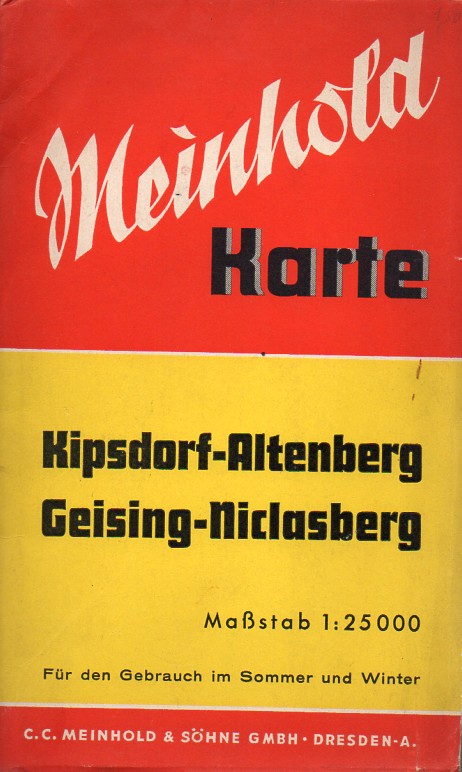 Meinhold& Söhne GmbH  Kipsdorf-Altenberg  Geising-Niclasberg Maßstab 1:25000 
