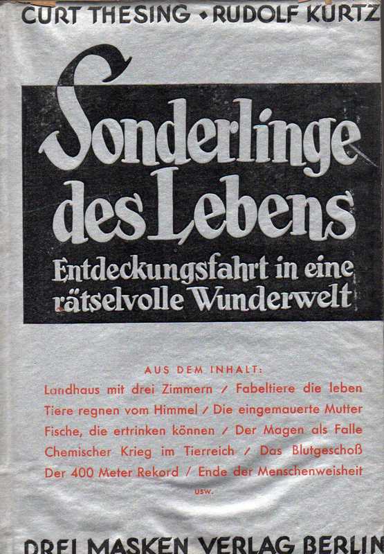 Thesing,Curt+Rudolf Kurtz  Sonderlinge des Lebens 