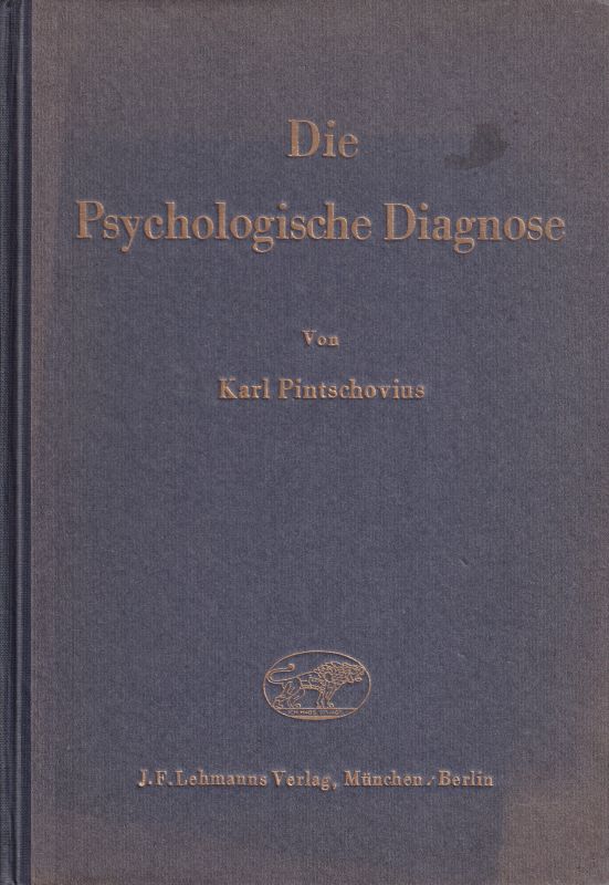 Pintschovius,Karl  Die Psychologische Diagnose 