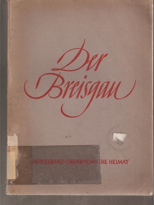 Busse,Hermann Eris  Der Breisgau 