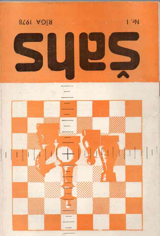 LPSR saha federacijas  Sahs Nr.1  1978    (Schachzeitschrift) 