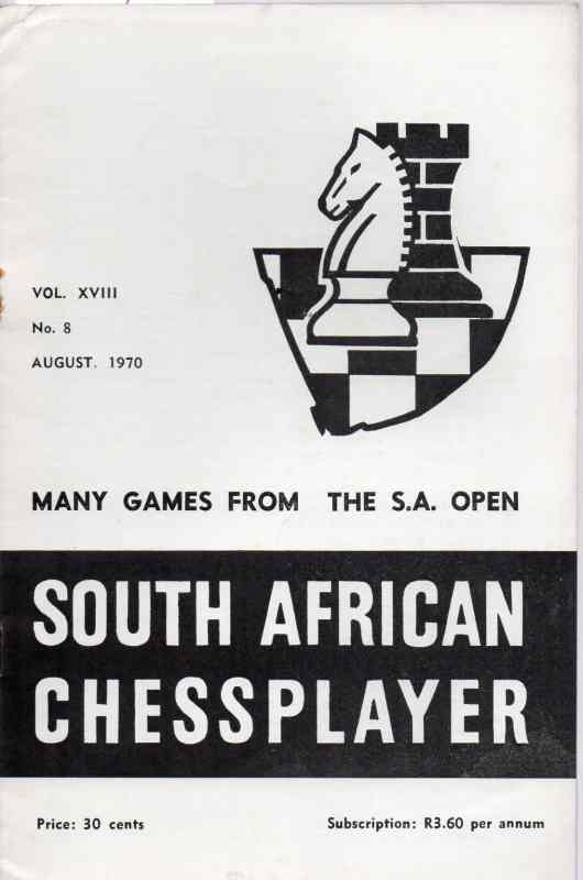 South african chessplayer  Many games from the S.A. open 